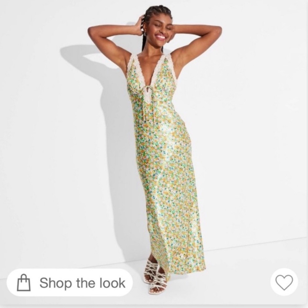 Wild Fable Yellow Sleeveless Maxi Dress